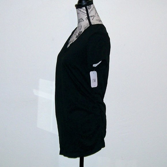 NWT Maternity Shirred V-Neck T-Shirt - Picture 3 of 5